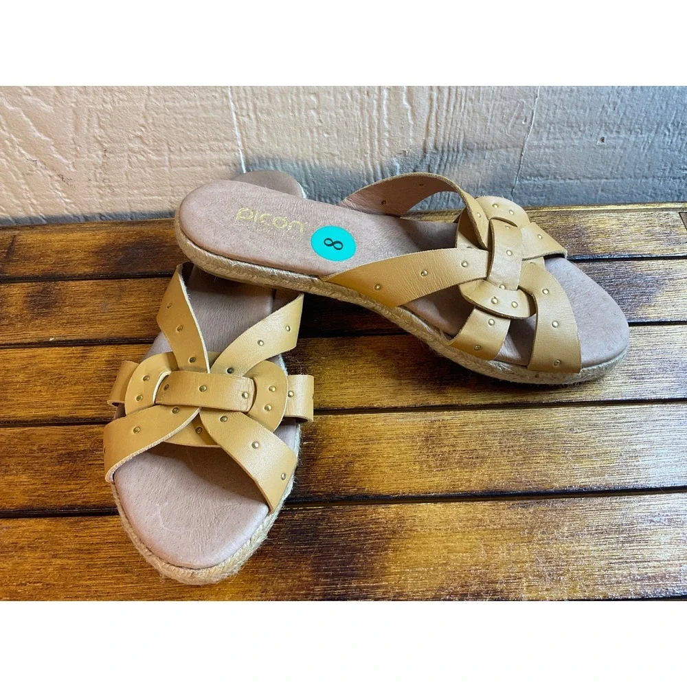 Picon Espadrille Slides Women's 8‎ Handmade in Spain Leather